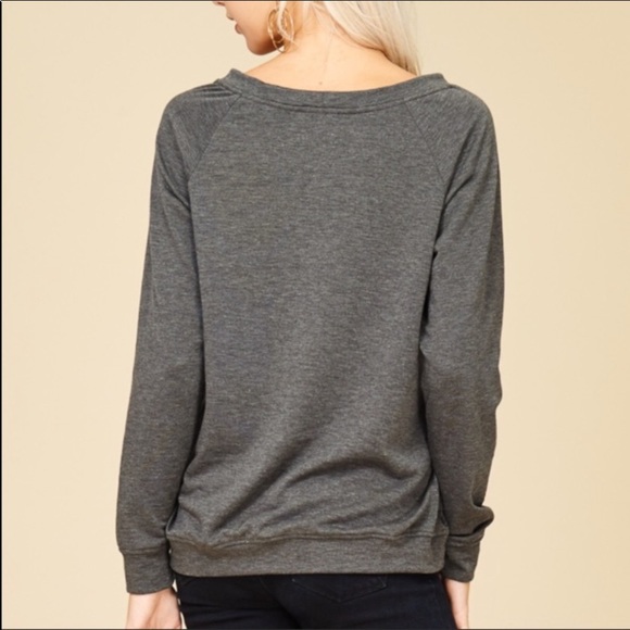 🍋Crescent - Star Heathered Top - Picture 6 of 6